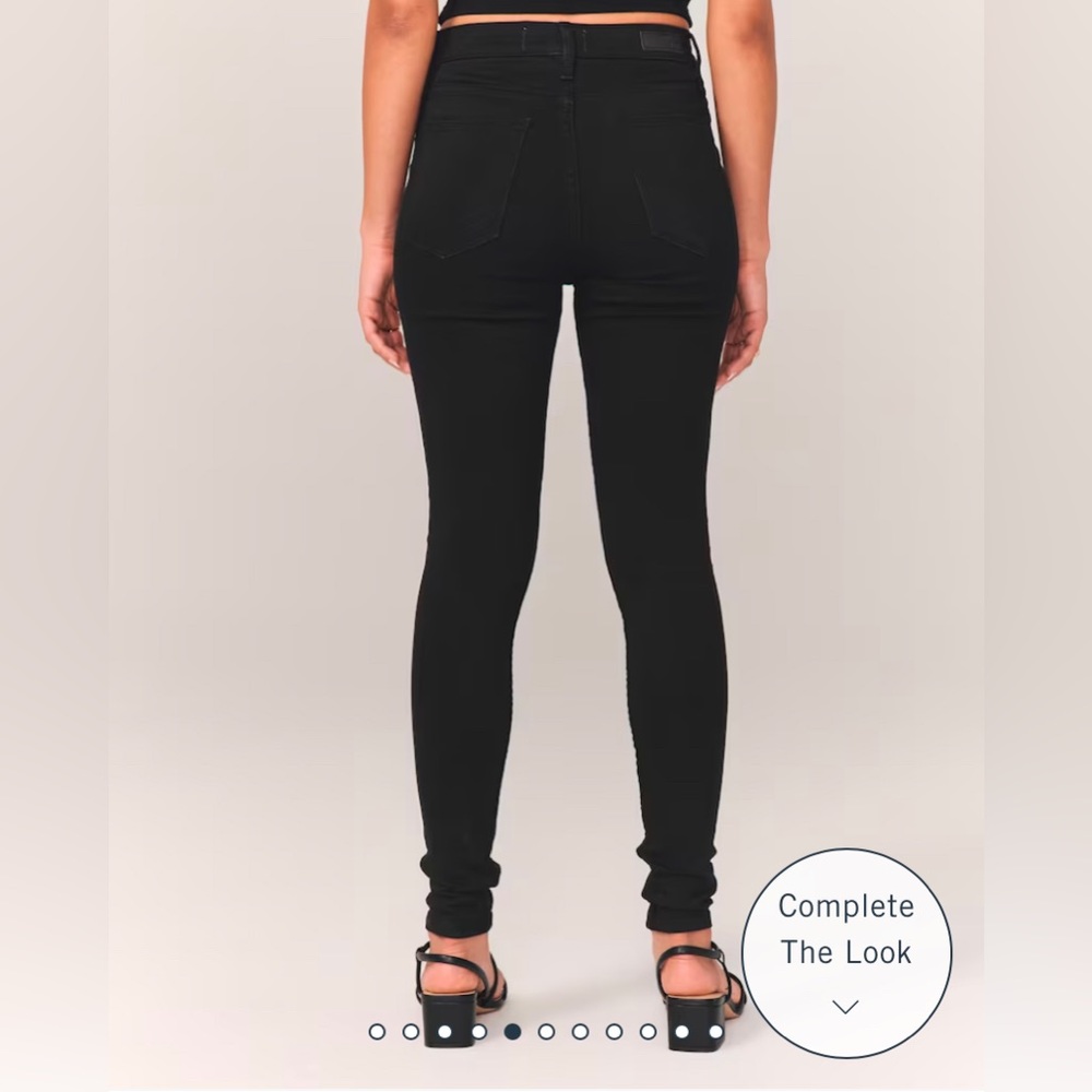 Abercrombie & Fitch black jean high rise legging - Picture 4 of 9